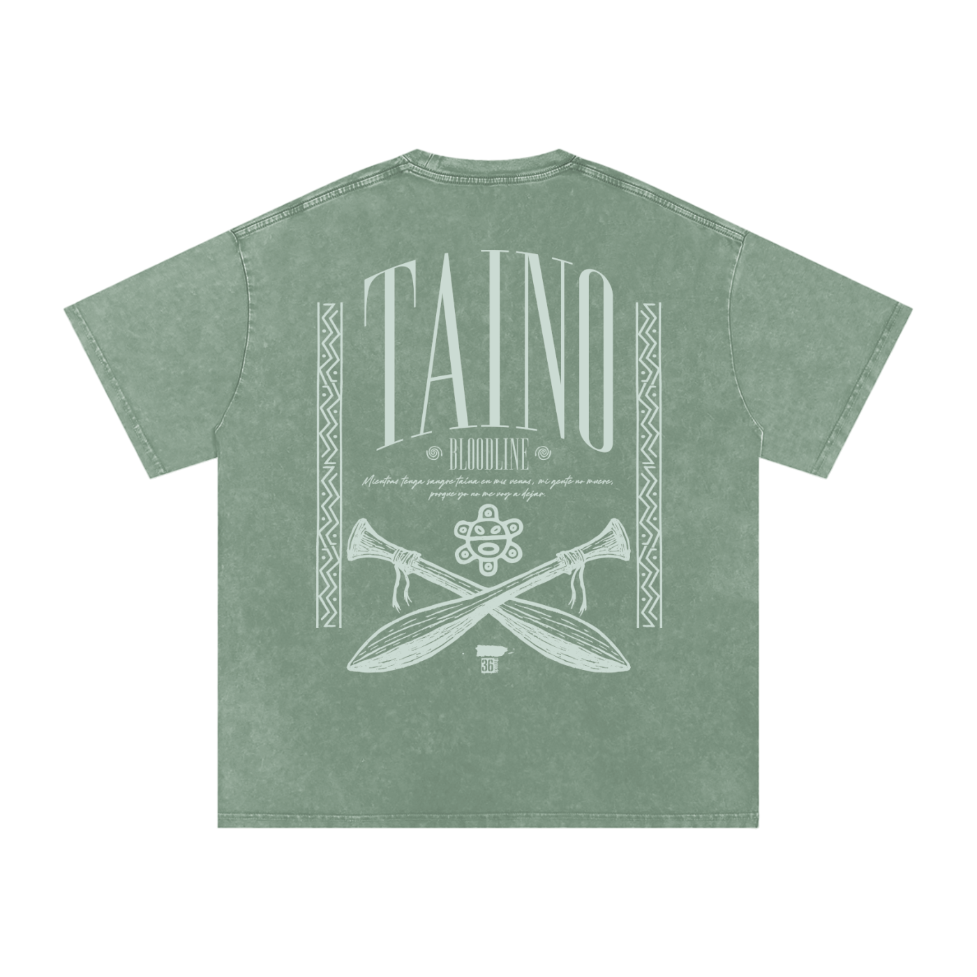Taino Bloodline - Acid Wash Oversize T-Shirt